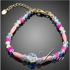Gentle slim Azora bracelet encrusted Austrian crystal Stellux